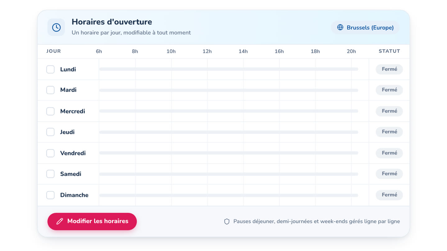 Gestion intelligente des horaires